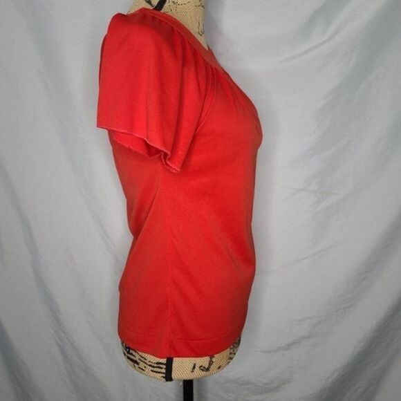 Vintage 70s Red Retro Layering Basic Shirt - Picture 5 of 13